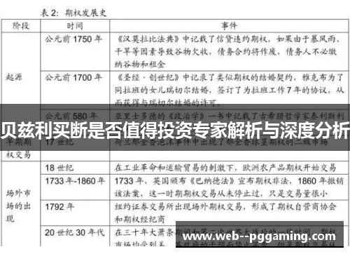 贝兹利买断是否值得投资专家解析与深度分析